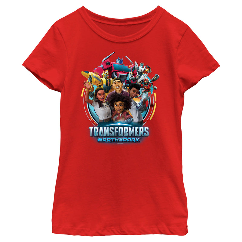 Girl's Transformers: EarthSpark Group Portrait T-Shirt