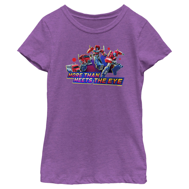 Girl's Transformers: EarthSpark Optimus More Than Meets the Eye T-Shirt