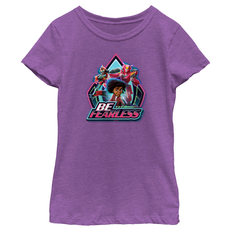 Girl's Transformers: EarthSpark Be Fearless Badge T-Shirt