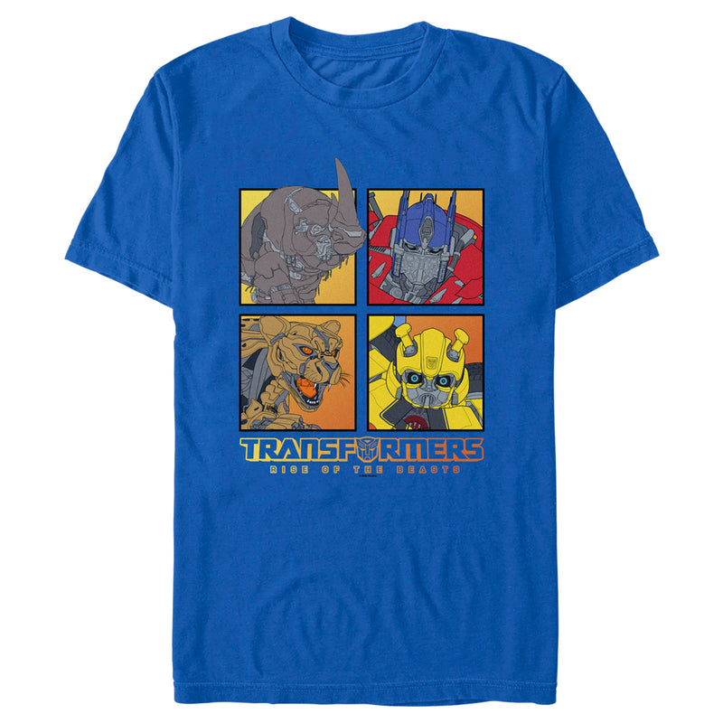 Men's Transformers: Rise of the Beasts Group Squares T-Shirt