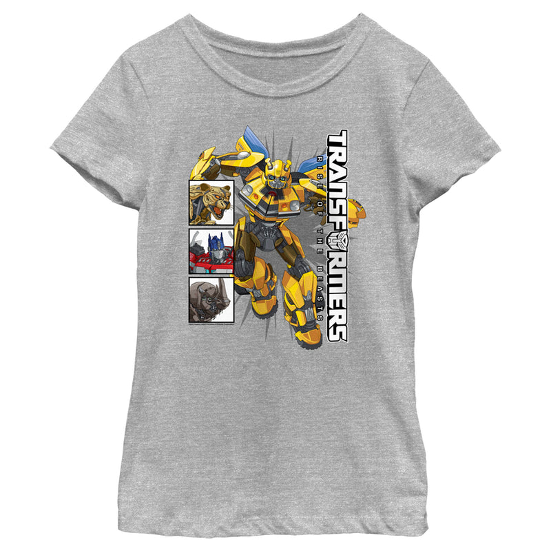 Girl's Transformers: Rise of the Beasts Bumblebee Poster T-Shirt
