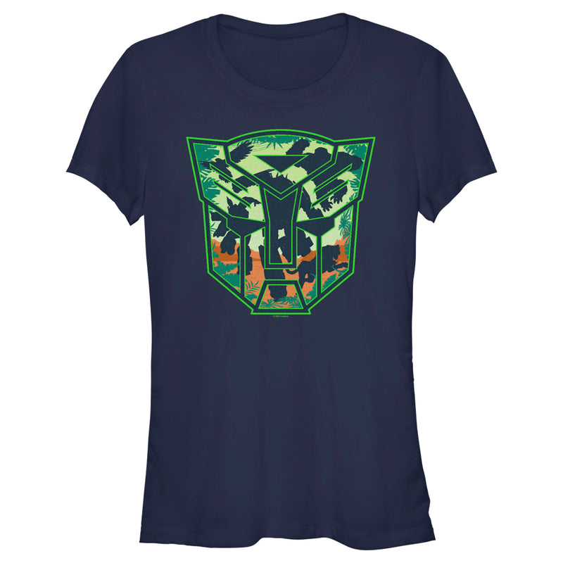 Junior's Transformers: Rise of the Beasts Autobot Jungle Logo T-Shirt