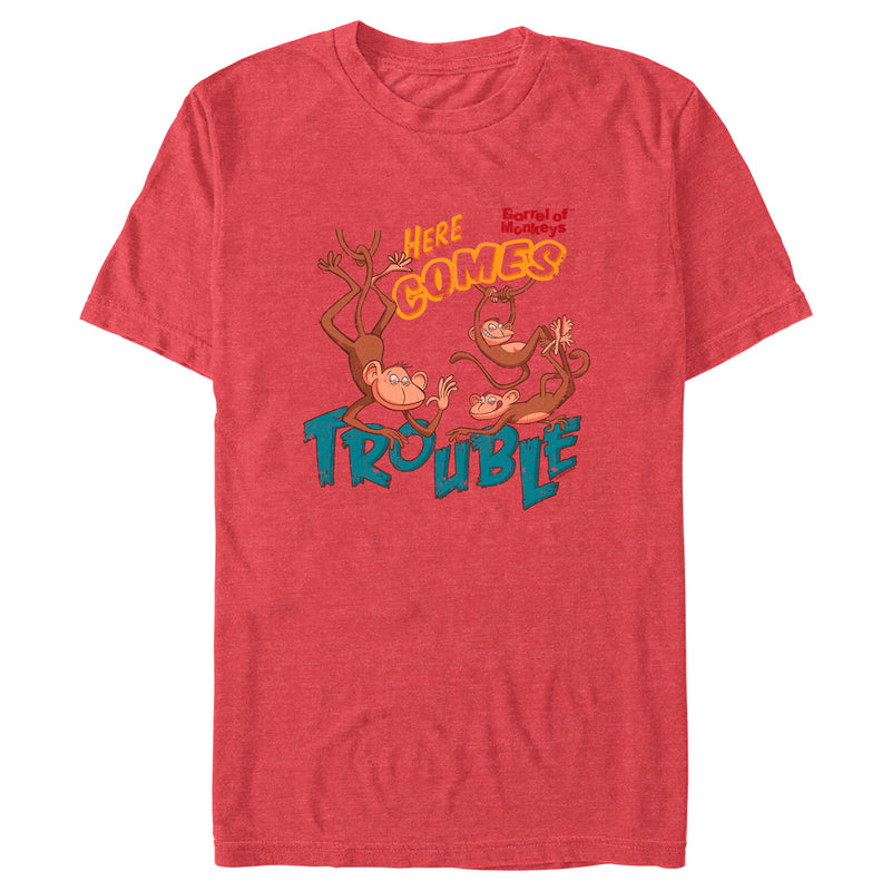 Men's Barrel of Monkeys Here Comes Trouble T-Shirt