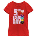 Girl's Furby Colorful Birhtday Line up T-Shirt