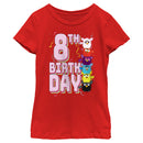 Girl's Furby Colorful Birhtday Line up T-Shirt