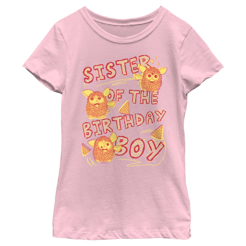 Girl's Furby Sister of the Birthday Boy T-Shirt