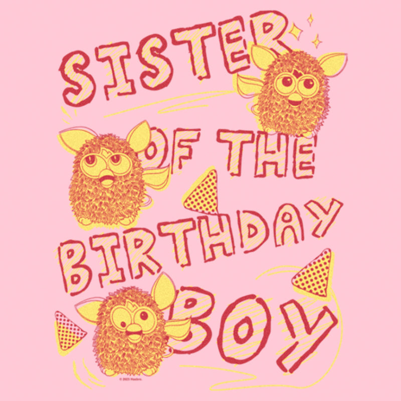 Girl's Furby Sister of the Birthday Boy T-Shirt