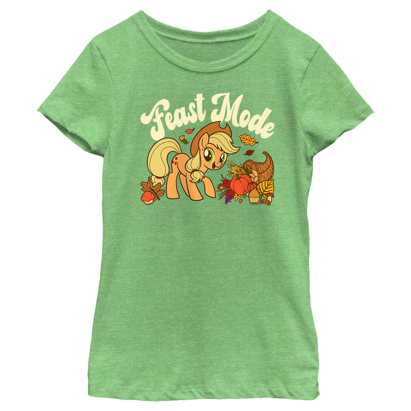 Girl's My Little Pony: Friendship is Magic Applejack Feast Mode T-Shirt