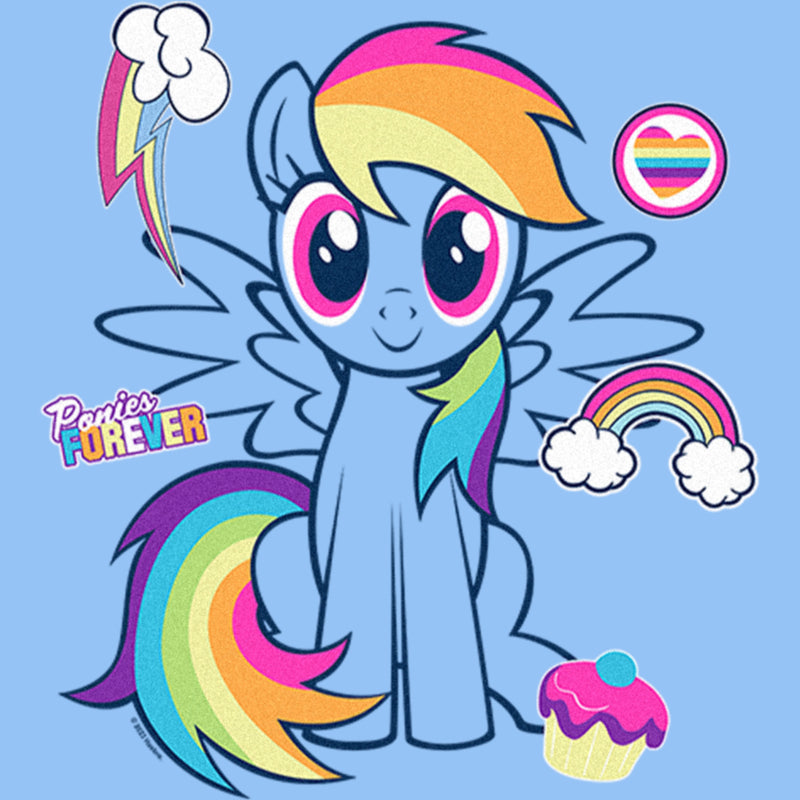 Toddler's My Little Pony: Friendship is Magic Rainbow Dash Ponies Forever T-Shirt