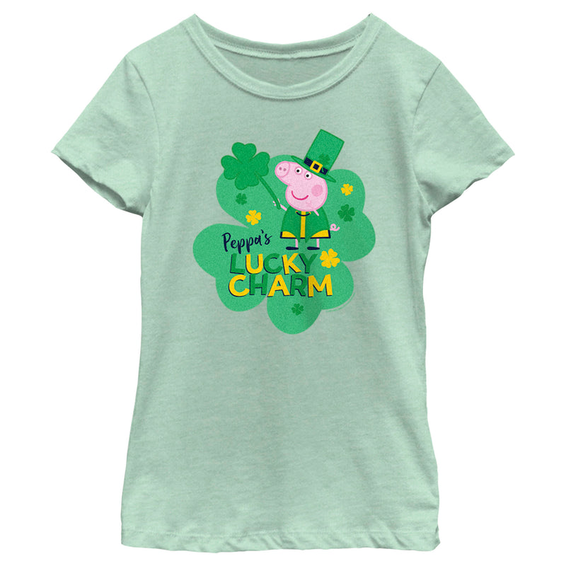 Girl's Peppa Pig St. Patrick's Day Lucky Charm T-Shirt