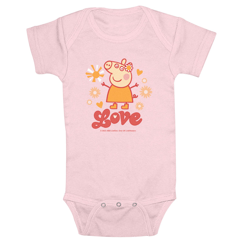 Infant's Peppa Pig Flower Power Love Onesie