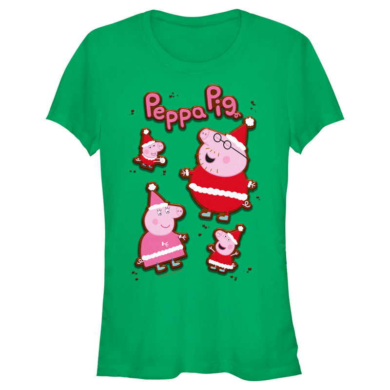 Junior's Peppa Pig Christmas Gingerbread Cookies T-Shirt