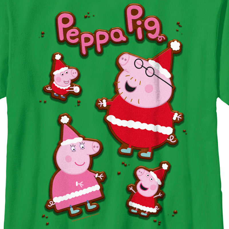 Boy's Peppa Pig Christmas Gingerbread Cookies T-Shirt