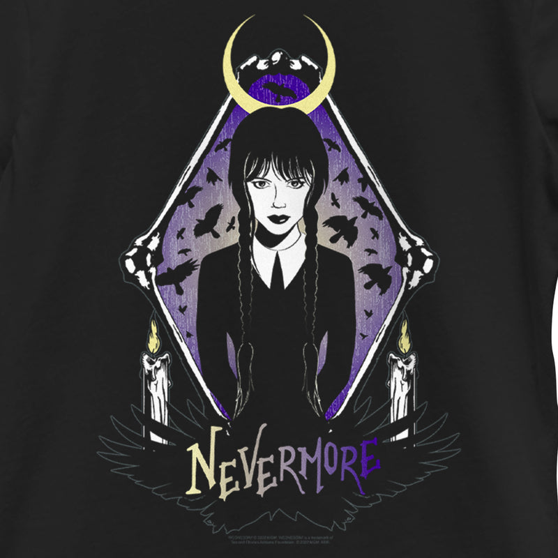 Girl's Wednesday Nevermore Portrait T-Shirt