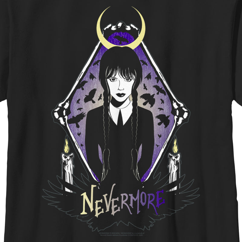 Boy's Wednesday Nevermore Portrait T-Shirt