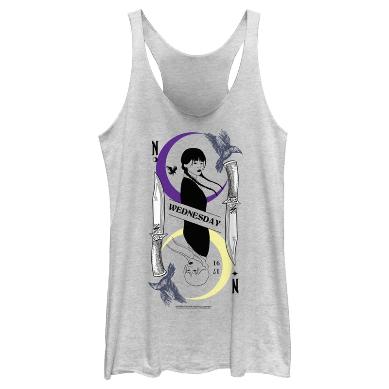 Women's Wednesday Character Line Art Racerback Tank Top