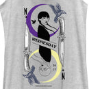 Women's Wednesday Character Line Art Racerback Tank Top