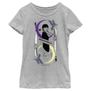 Girl's Wednesday Character Line Art T-Shirt