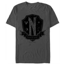 Men's Wednesday Nevermore Academy Distressed Emblem T-Shirt