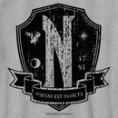 Boy's Wednesday Nevermore Academy Distressed Emblem T-Shirt