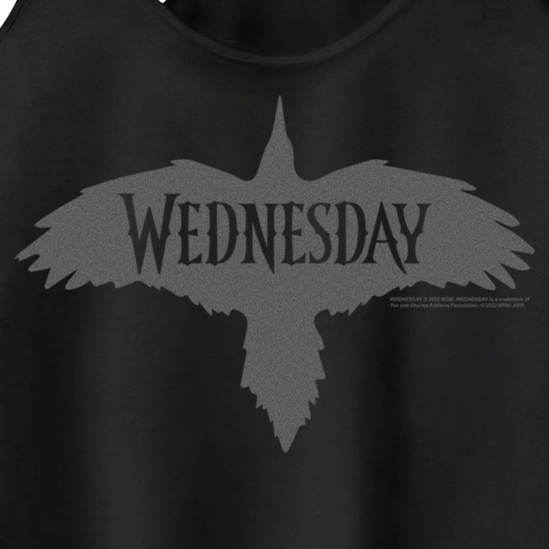 Junior's Wednesday Raven Logo Racerback Tank Top