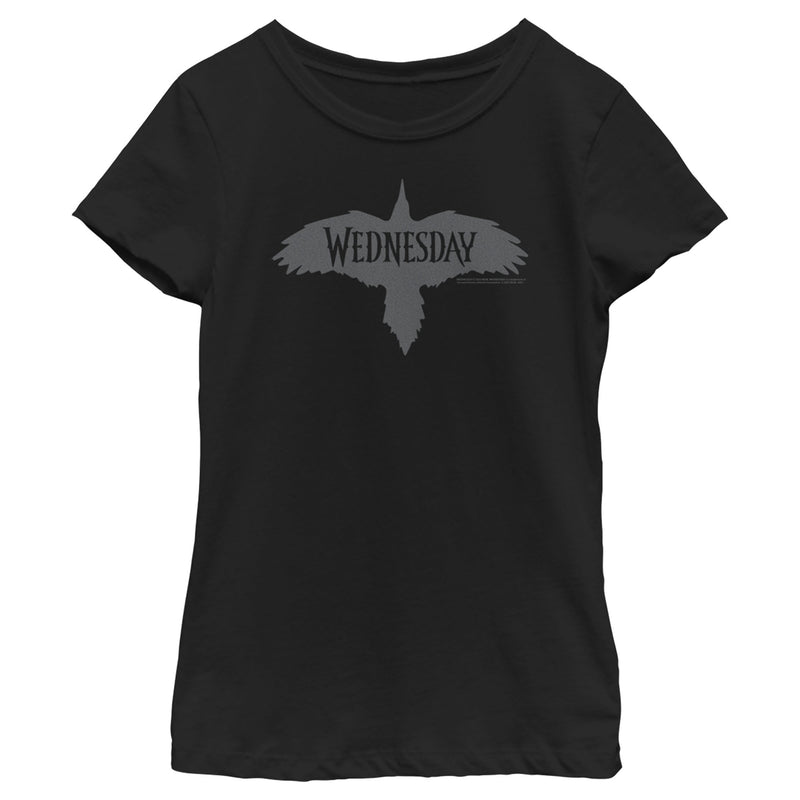 Girl's Wednesday Raven Logo T-Shirt