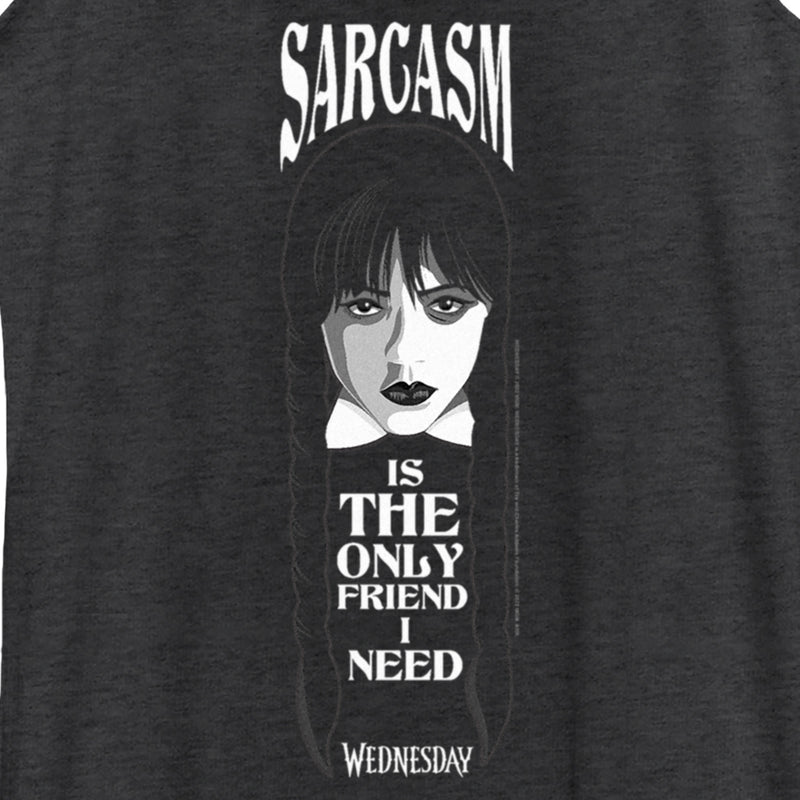 Women's Wednesday Sarcasm is the Only Friend I Need Racerback Tank Top