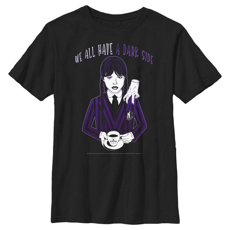Boy's Wednesday We All Have a Dark Side T-Shirt