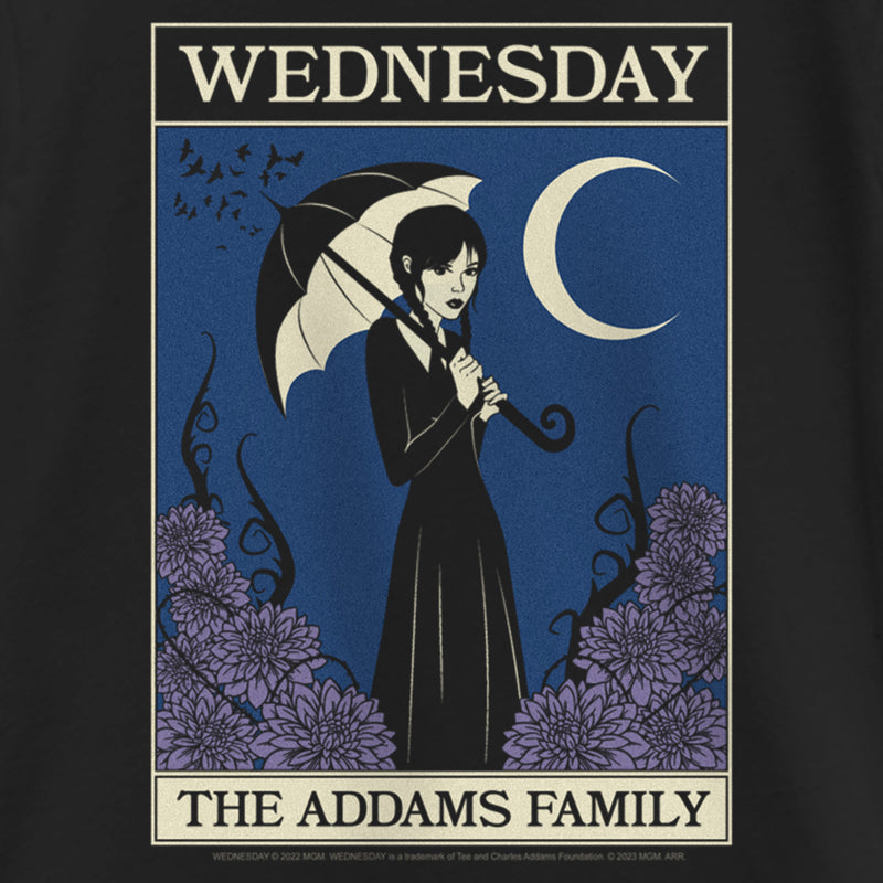 Girl's Wednesday The Addams Family Card T-Shirt