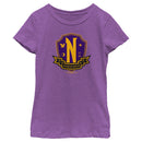 Girl's Wednesday Nevermore Academy Crest T-Shirt