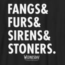 Boy's Wednesday Fangs & Furs & Sirens & Stoners T-Shirt