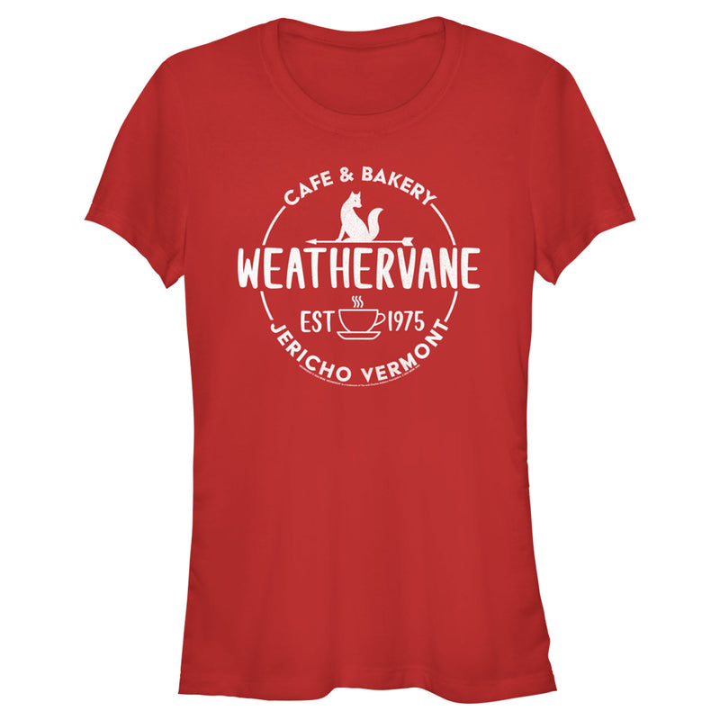 Junior's Wednesday Weathervane Cafe Logo T-Shirt