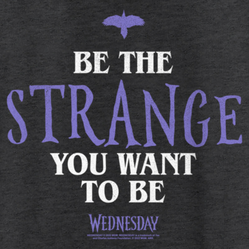 Women's Wednesday Be the Strange You Want to Be Racerback Tank Top