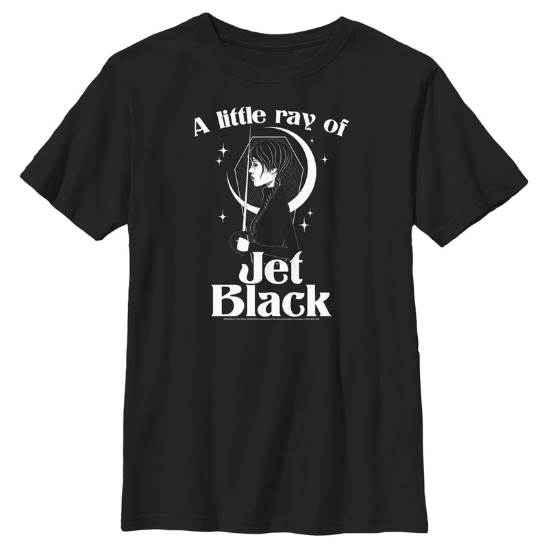 Boy's Wednesday A Little Ray of Jet Black T-Shirt