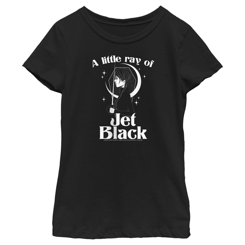 Girl's Wednesday A Little Ray of Jet Black T-Shirt