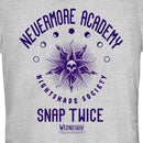 Junior's Wednesday Nevermore Academy Nightshade Society T-Shirt