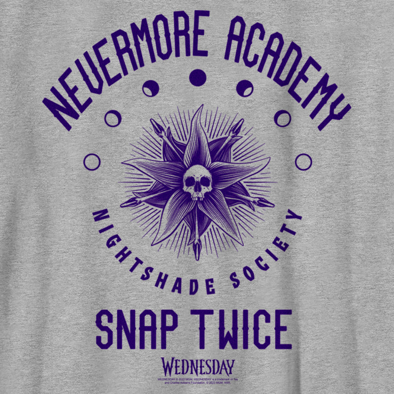 Boy's Wednesday Nevermore Academy Nightshade Society T-Shirt