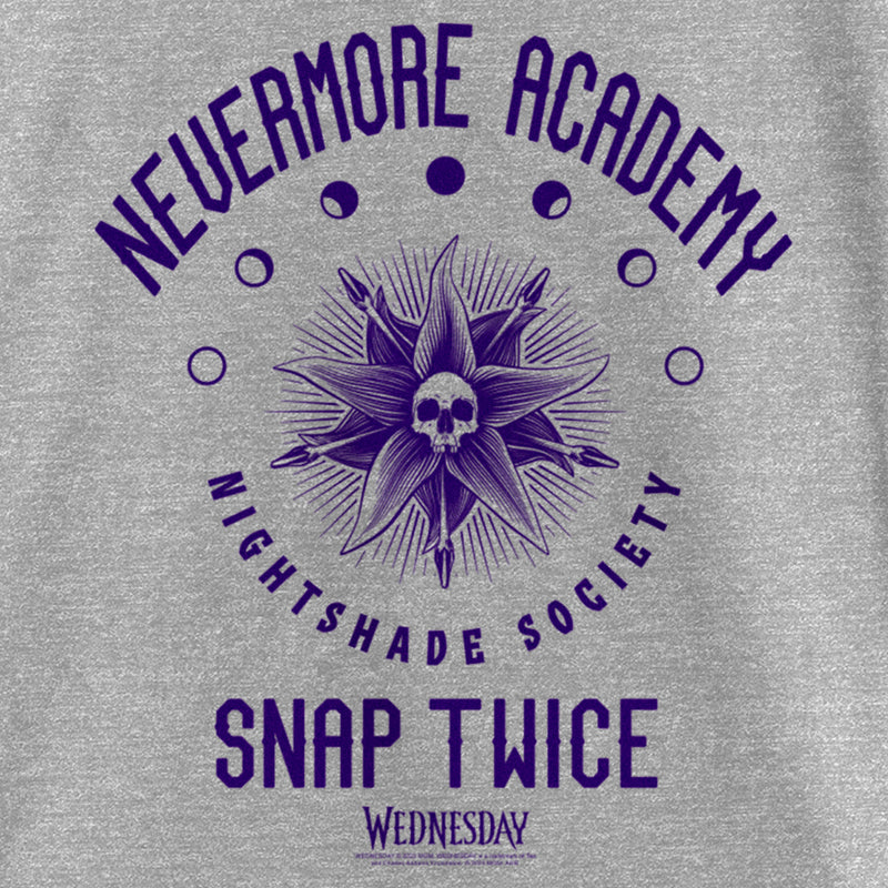 Girl's Wednesday Nevermore Academy Nightshade Society T-Shirt