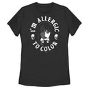 Women's Wednesday I'm Allergic to Color Skulls T-Shirt