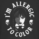 Junior's Wednesday I'm Allergic to Color Skulls T-Shirt