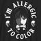 Boy's Wednesday I'm Allergic to Color Skulls T-Shirt