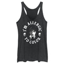 Women's Wednesday I'm Allergic to Color Skulls Racerback Tank Top