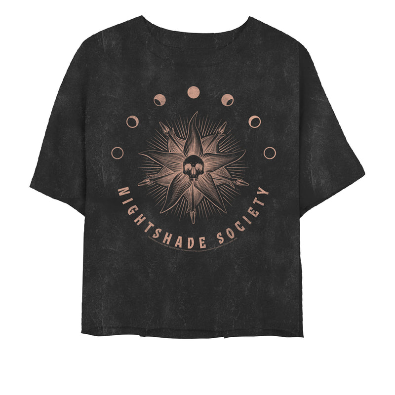 Junior's Wednesday Nightshade Society Emblem T-Shirt