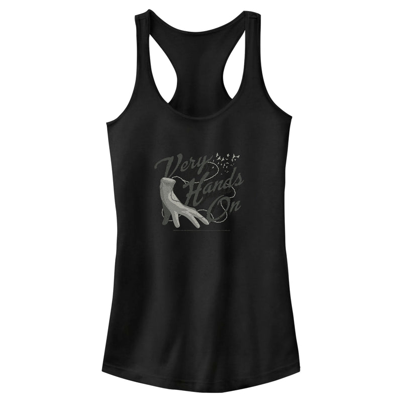 Junior's Wednesday Thing Very Hands On Racerback Tank Top