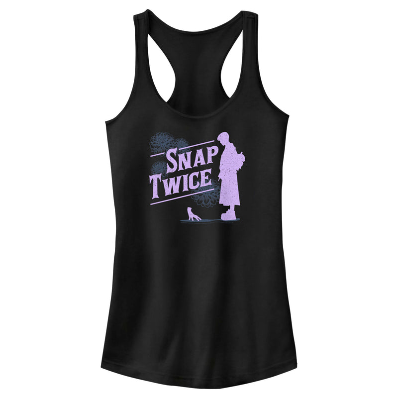 Junior's Wednesday Thing Snap Twice Racerback Tank Top