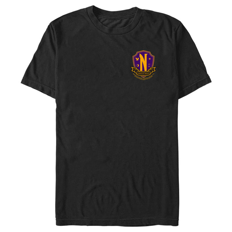 Men's Wednesday Small Nevermore Crest T-Shirt