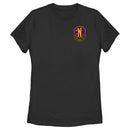 Women's Wednesday Small Nevermore Crest T-Shirt