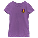 Girl's Wednesday Small Nevermore Crest T-Shirt