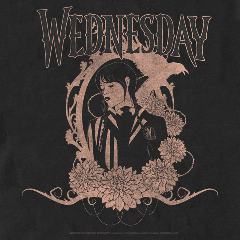 Men's Wednesday Floral Portrait T-Shirt