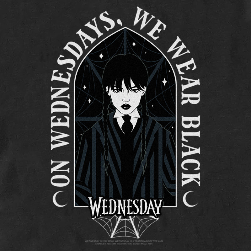 Men's Wednesday We Wear Black Portrait T-Shirt